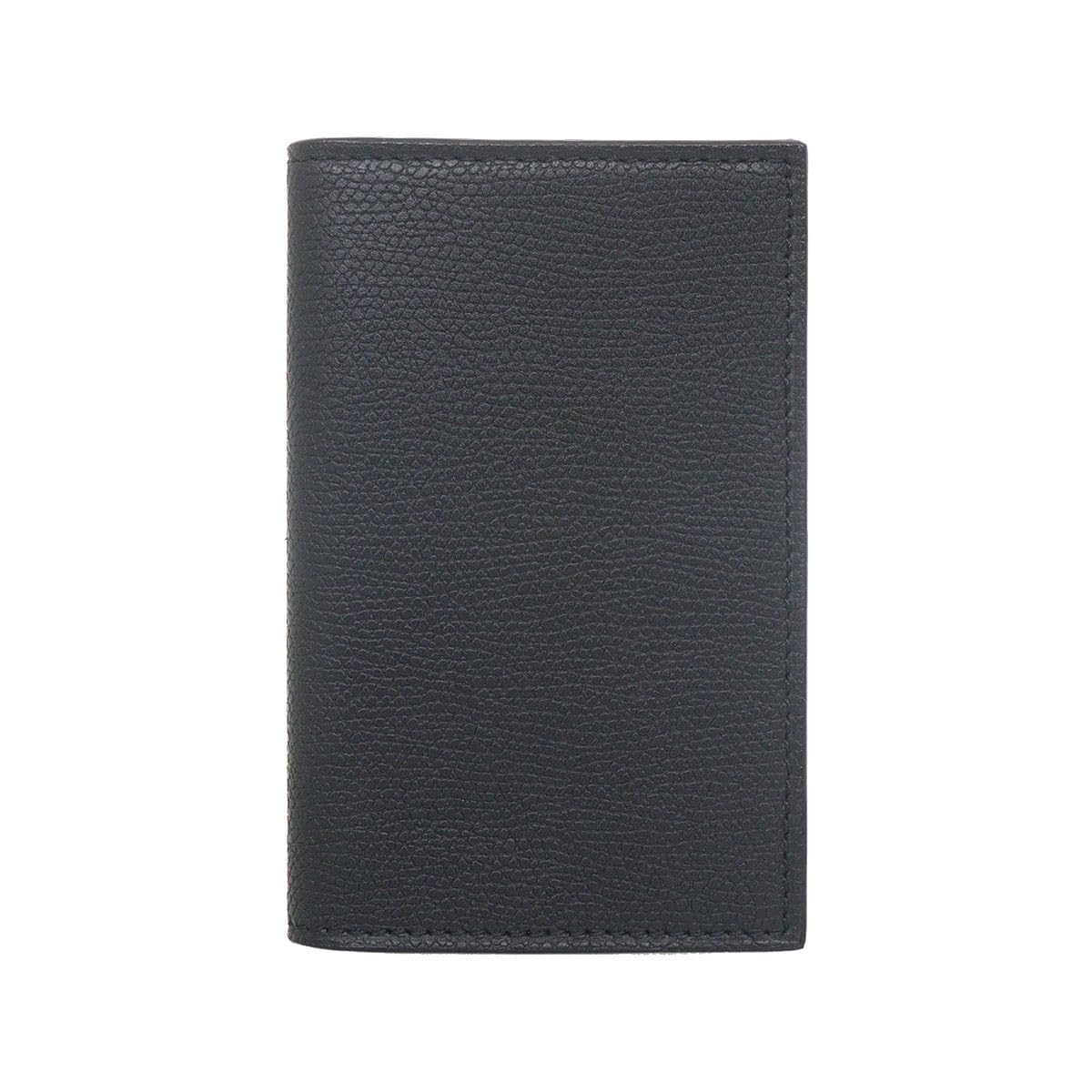 Valextra Valextra V8L03 028 Calf Leather Card Case for Women Men, Nero (Black)
