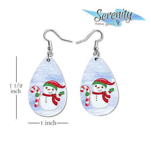 Miniatura 52 de Adorable Snoman Dangle Earrings Set Lightweigh Christmas Winter Jewelry Jewelry Earings Double Sided Print