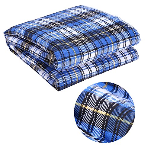 Pañal de tela para adultos 3Colors Sábanas Forrosos de inserción para adultos de gran valor añadido Lavable Engrosamiento de la tela de pañal de pañal 80 * 90 cm(Blue Plaid)