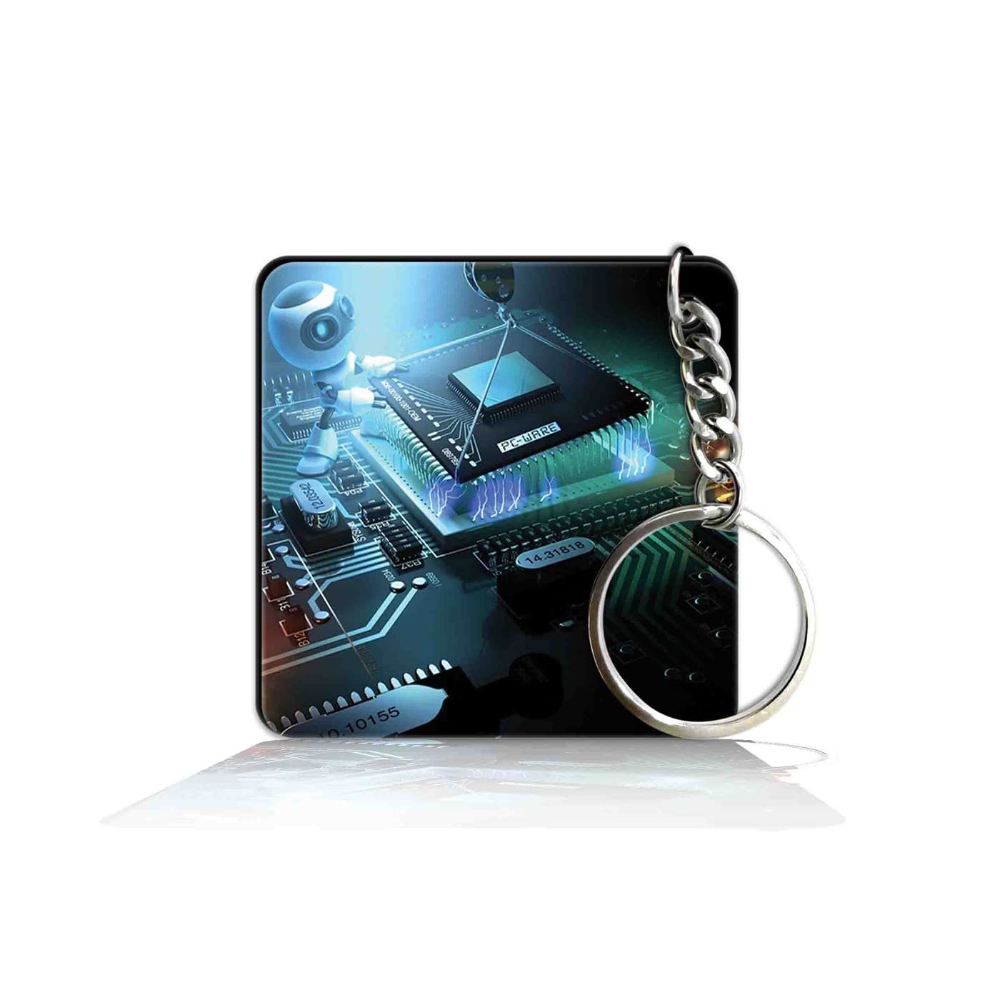 party gift Printed Square Keyring Keychain for Bag Wallet Purse Bike Car Cycle Lock Key House Keys 087-picture-46