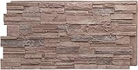 Vista 33 de Ekena Millwork - Panel lateral de piedra de imitación apilado en cascada