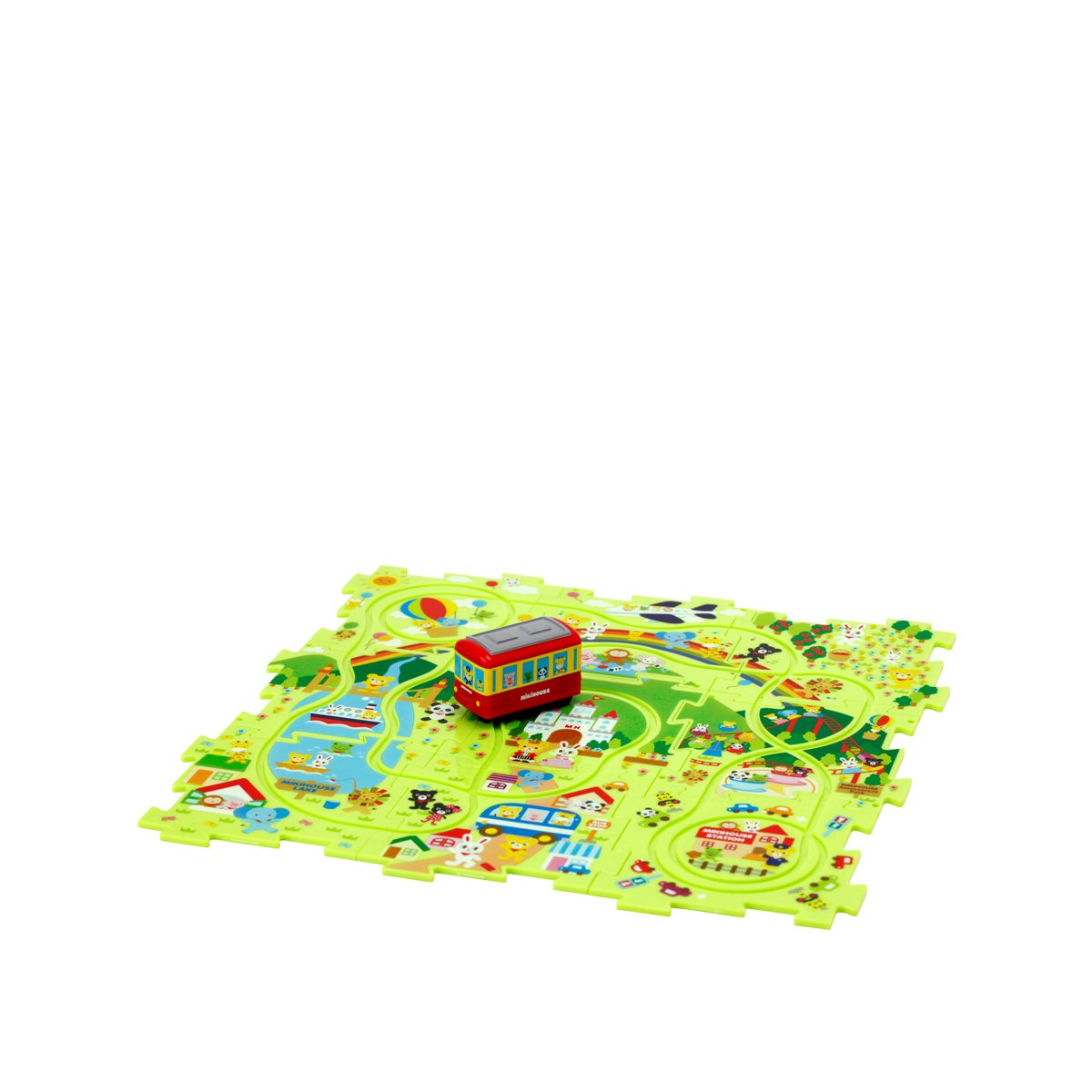 Amazon.co.jp: [ミキハウス] (箱入) パズルトレイン 16-1587-952