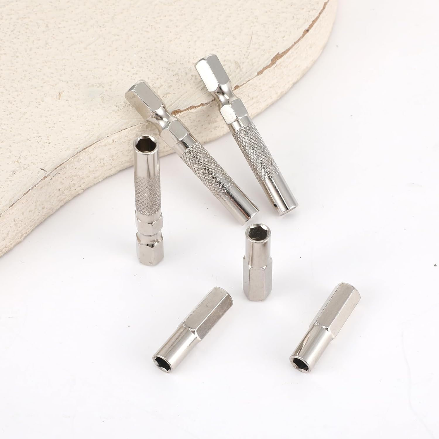6 Pcs 1/4 to 4mm Bit Adapter, Magnetic Hex Screw Driver Bit Adapter