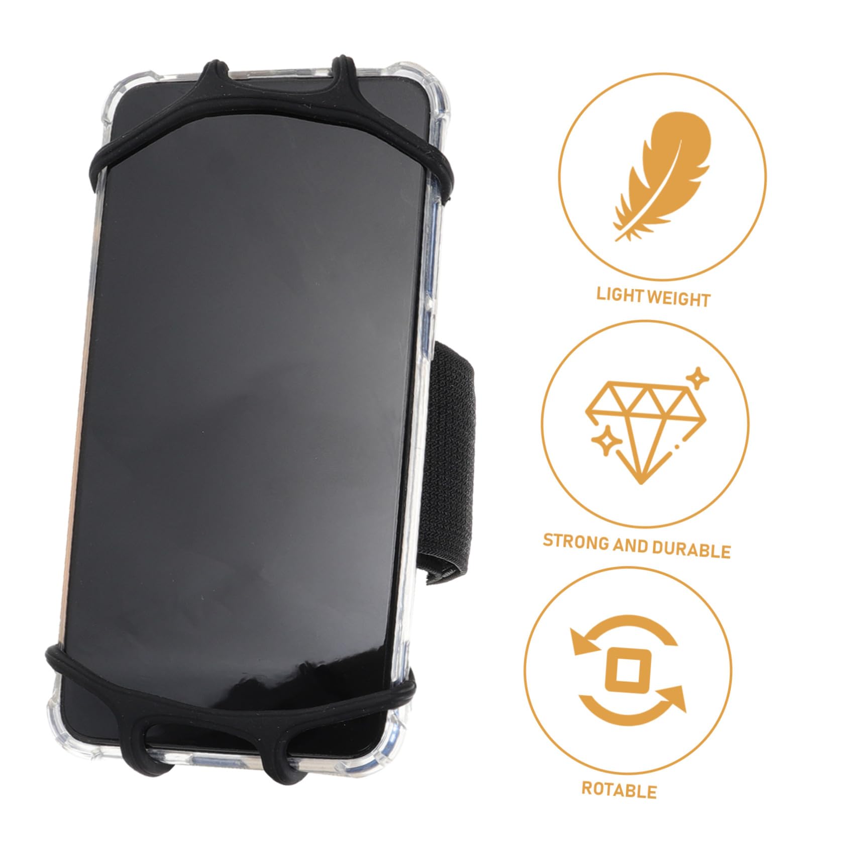 SHINEOFI 16 Pièces Bracelet de téléphone Portable Sportif Ceinture de téléphone Brassard pour téléphone en Cours d'exécution Pochette de Poignet pour téléphone Nylon Black