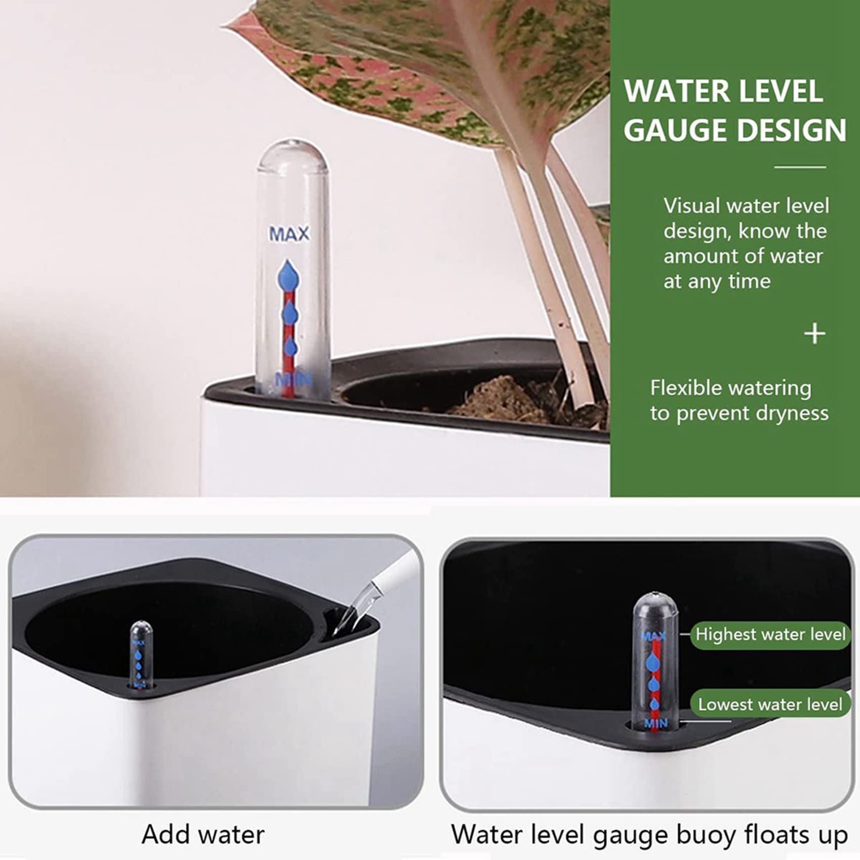 VENOAL 100 StüCk Boden Feuchte MessgeräT 20Cm Pflanzen Wasserstand Anzeiger Wasser Stand Anzeiger Boden Feuchte MessgeräT Sensor