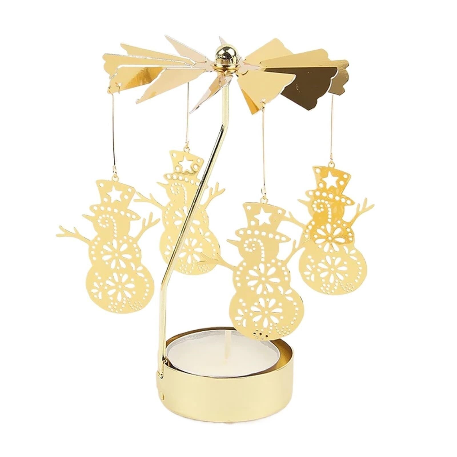 Candle Holders 1pc Metal Hot Rotating Christmas Dinner Party Wedding Decoration(Style 12)
