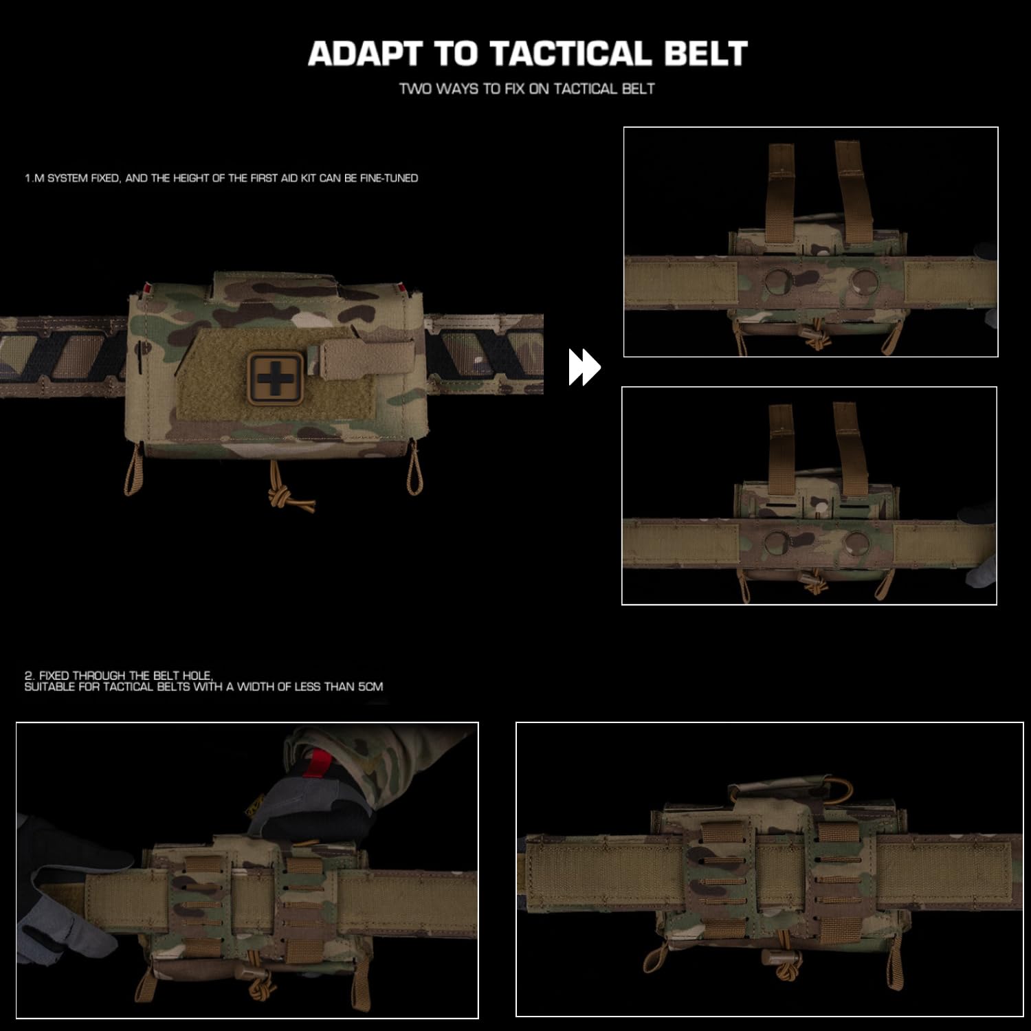 IFAK - Custodia compatta per trauma MOLLE, a sgancio rapido, per airsoft, cintura da combattimento
