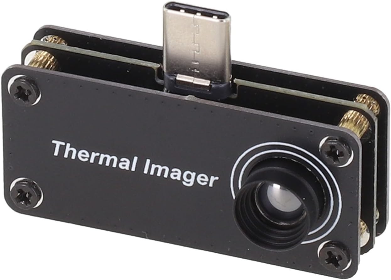 Cámara Termográfica USB-C para Teléfonos Android - Imaginador IR 32x32 con Soporte de App para HVAC, Eléctrico, Fontanería, Inspección y Reparación DIY, Negro