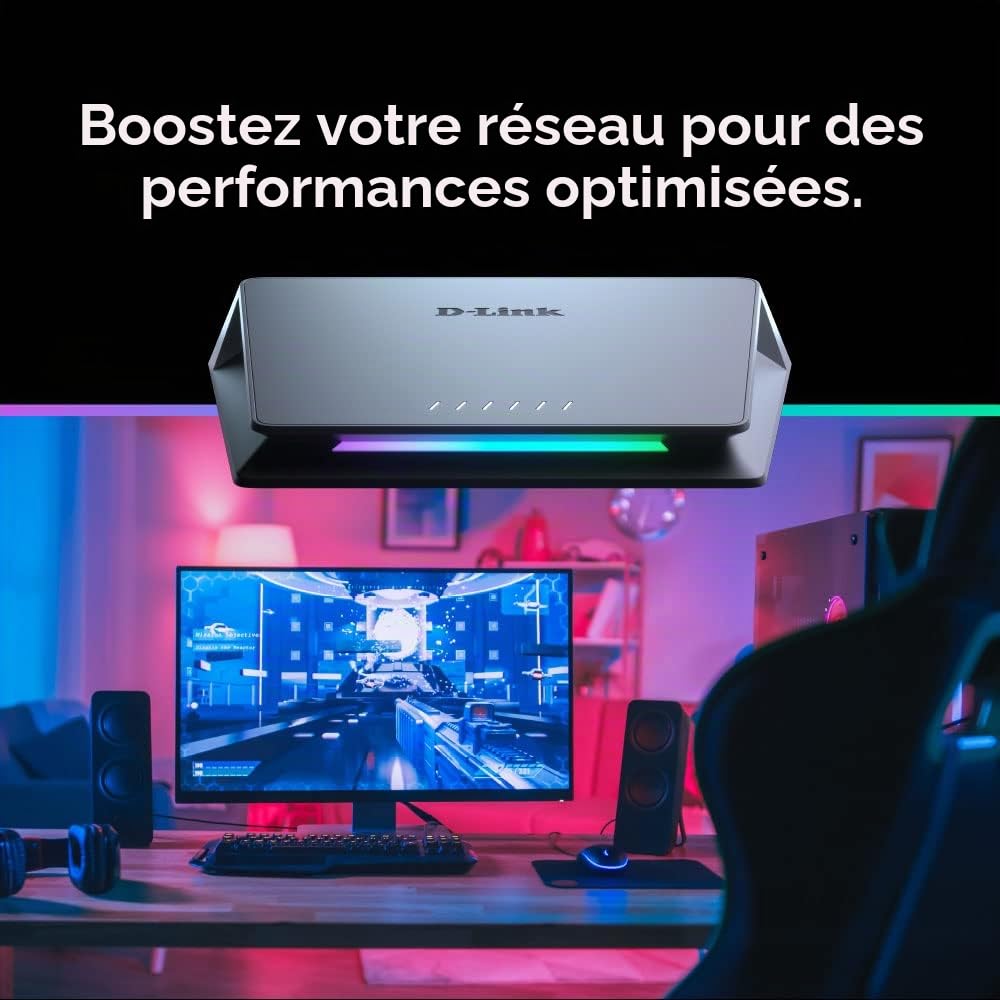 D-Link DMS-106XT commutateur réseau Non-géré 2.5G Ethernet (100/1000/2500) Noir