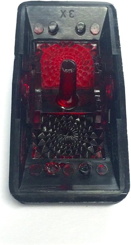 Euro Rocker Switch Cover with Text, Black with Red Lens. Contura III, Fits Carling, Cole Hersee, Blue seas (Bilge Pump) : Sports & Outdoors
