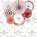 JUICY MOOM Rose Gold Hanging Paper Fans Decorations - Swirls Ceiling Hangings Decorations Wedding Bachelorette Party Baby Shower Birthday Photo Booth Props Backdrops Decorations, 20pc