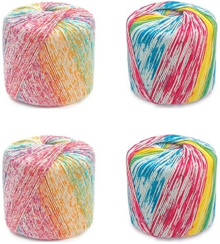 Miniatura 6 de 1 rollo de bolas de hilo de algodón teñido de hilo de colores hilos de algodón para ganchillo Hardanger punto de cruz bordado a mano 436.4 ft