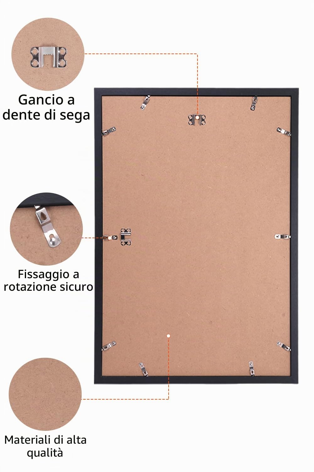 Cornice 40x60 Set da 3 con Passepartout, Cornici Nere 60x40 cm da Parete Orizzontale/Verticale, Adatte per Foto, Diploma, Poster e Quadri, portafoto picture photo frames