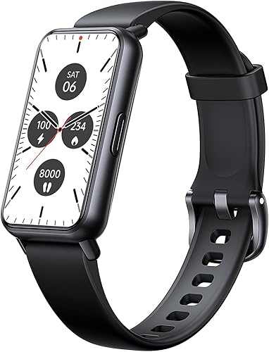 AkaGear Rastreador de actividad física y actividad con monitoreo del sueño y oxígeno en sangre, índice de estrés de frecuencia cardíaca 247 y