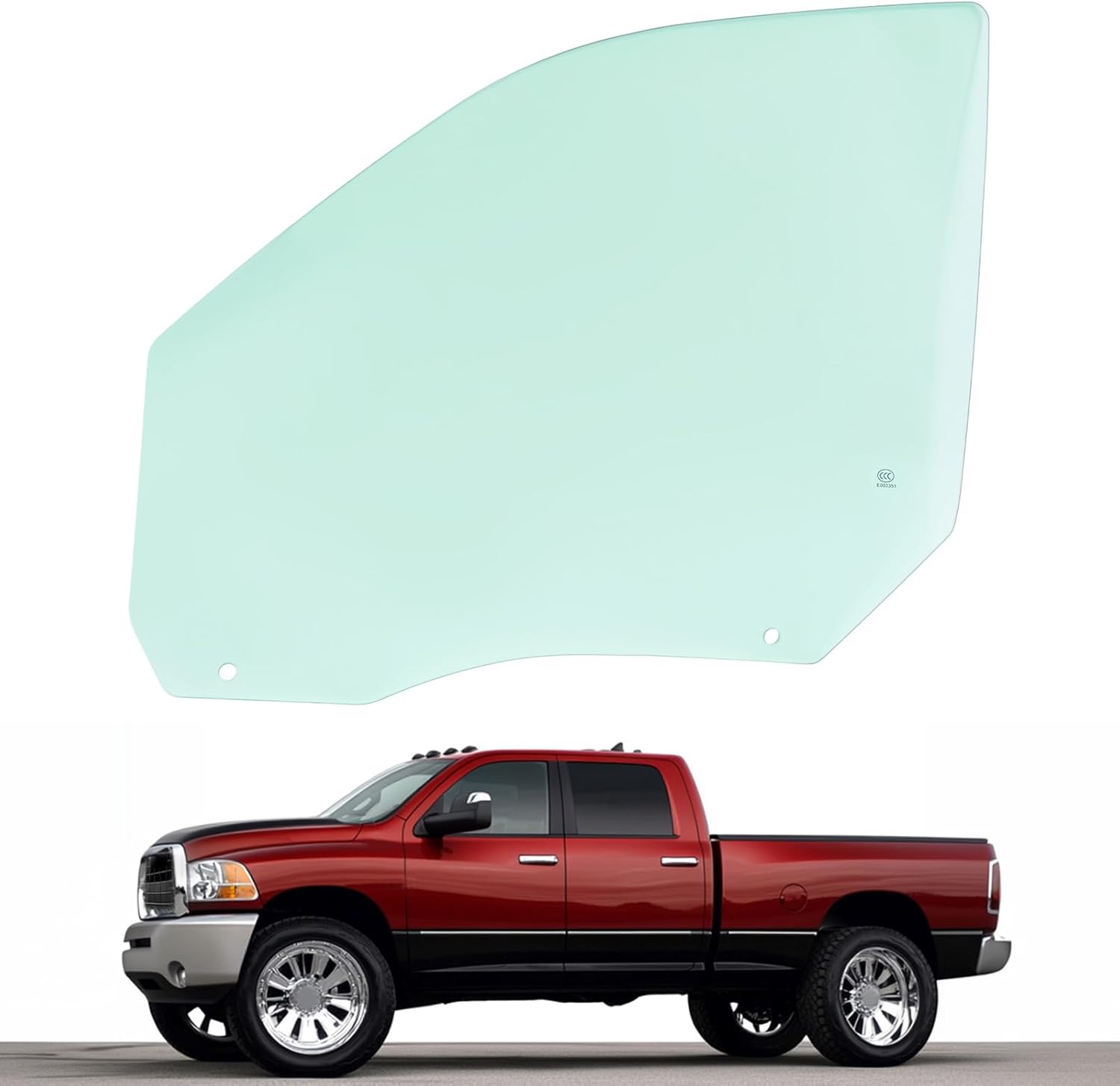 Driver Left Side Front Door Window Door Glass Compatible with Dodge Ram 4 Door Pickup 2009-2018 1500 & 2019-2023 1500 Classic & 2010-2024 2500 3500 & 2011-2024 3500 4500 5500 Cab/Chs