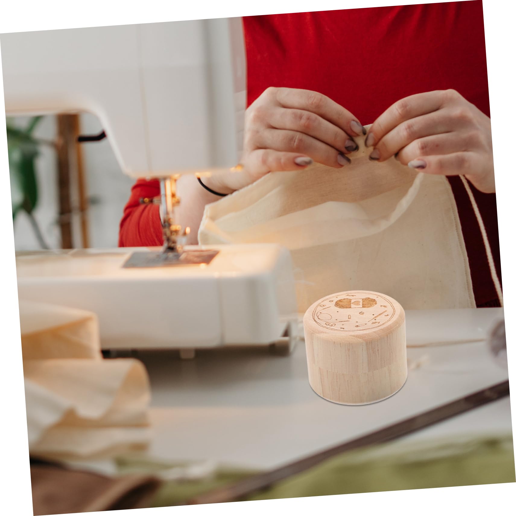 DOITOOL 5 Sätze Rundes Holz Strickmarkierer Set mit Aufbewahrungsbox Herzen Pastellblau Handgefertigte Maschenmarkierer für Stricken und Häkeln Praktisch und Leicht zu Transportieren