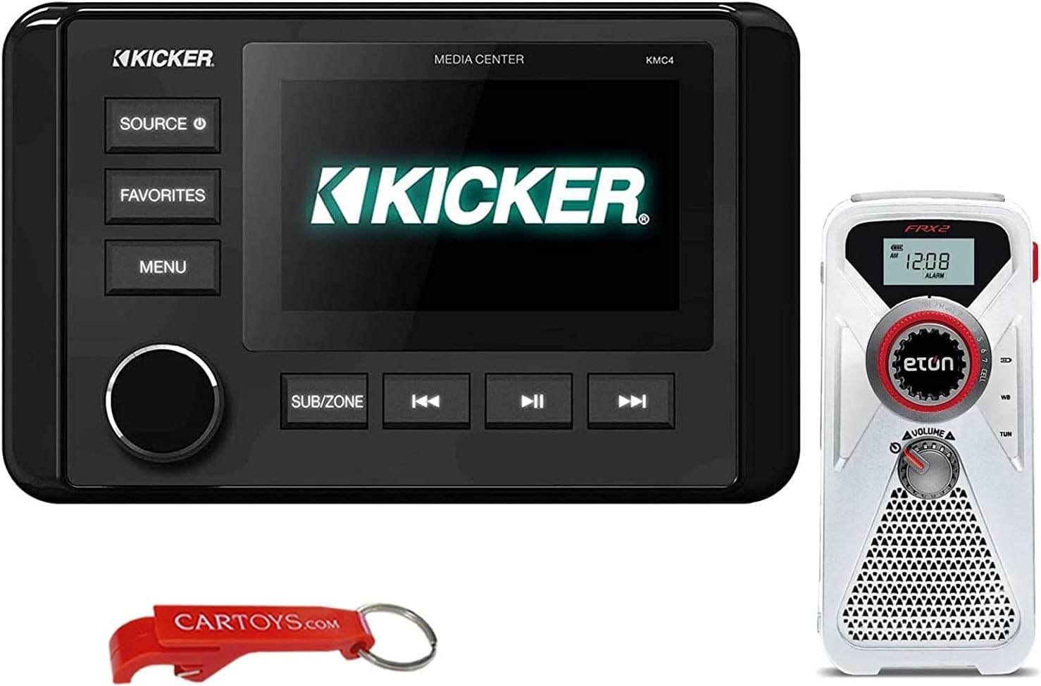Kicker 46KMC4 Marine Powersports Audio Media Receiver, 25W RMS/50W Max x 4