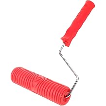 9-inch Patterned Paint Roller with Handle, Embossed Texture Roller for Walls and Ceilings, Decorative Art Silicone Paint Tool for DIY Home Painting