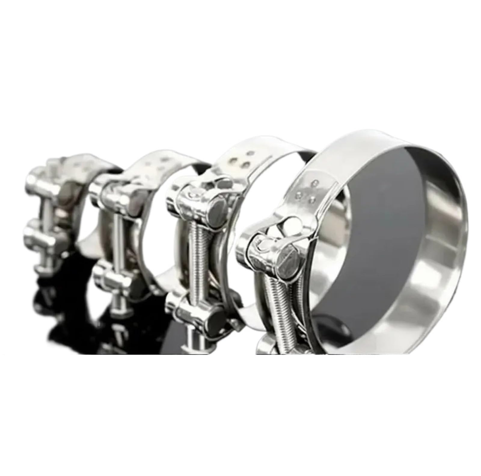 Pipe Clamp 304 Stainless Steel T Bolt Pipe Clamp for Secure Sealing of Water and Fluid Conduits(48-51mm)