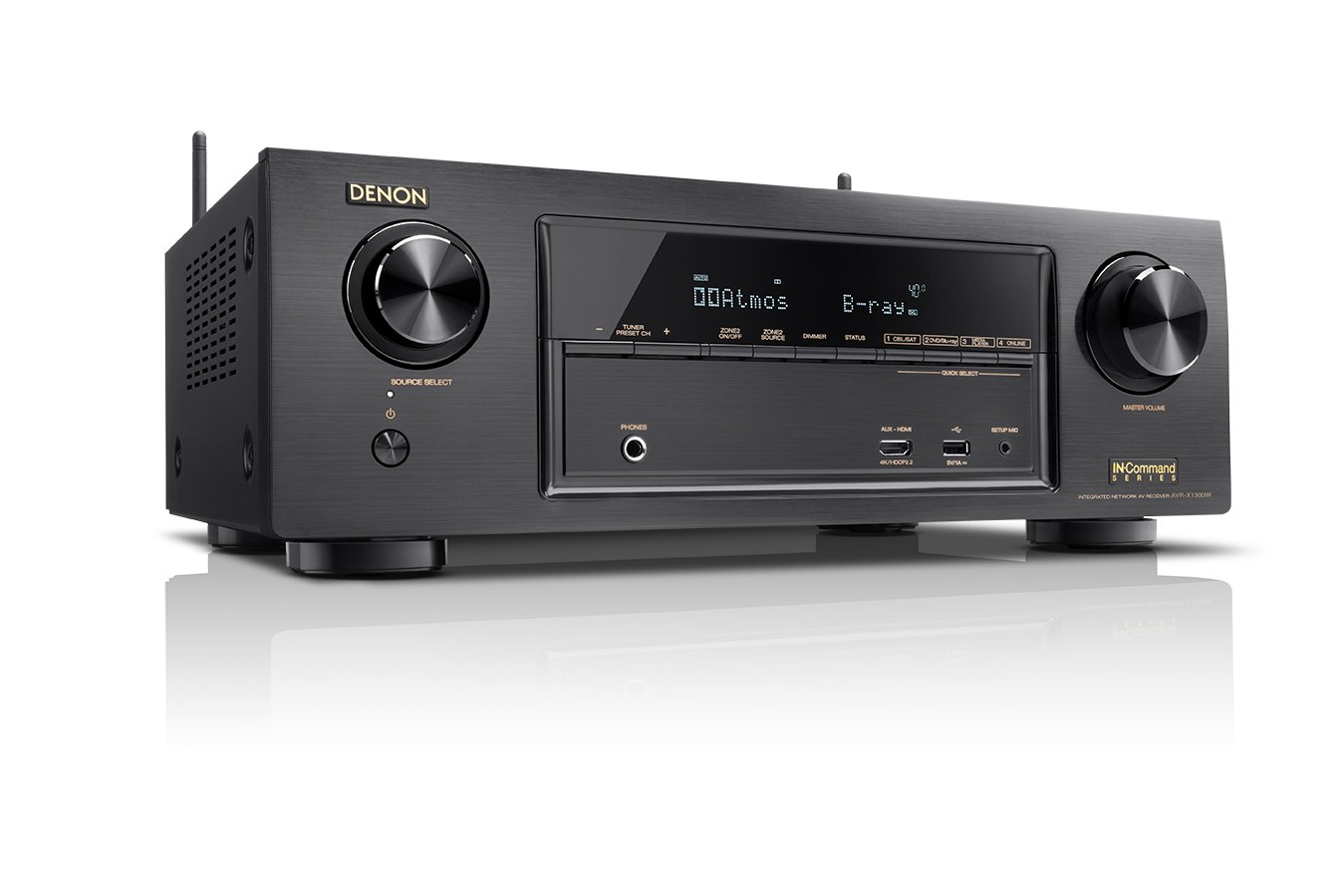 Denon AVR-X1300W-R 7.2 Channel Full 4K Ultra HD AV Receiver with 