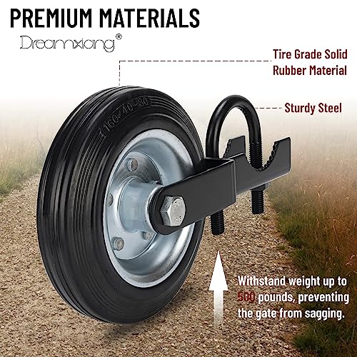 634 heavy duty farm gate wheel black 1 pack
