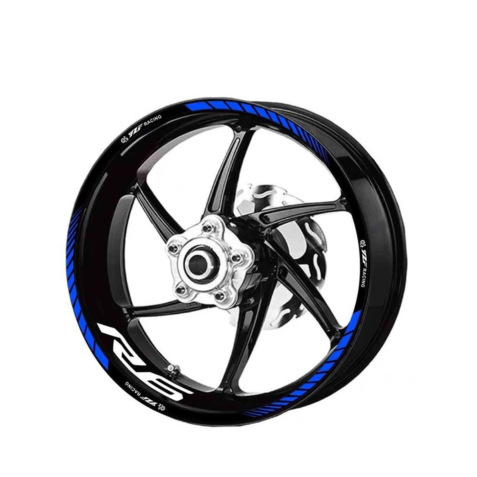 Motorcycle Decal Set Decorative Wheel Rim Reflective Waterproof Sticker for Yamaha YZF R6 Decorative(Color3)