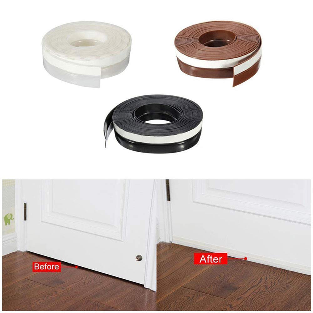 Striscia di porta autoadesiva autoadesiva in silicone, Antispiffero Antivento Striscia di Sigillatura Paraspifferi Porta, Striscia fonoisolante per isolamento porte e finestre[10m],Grigio,45mm