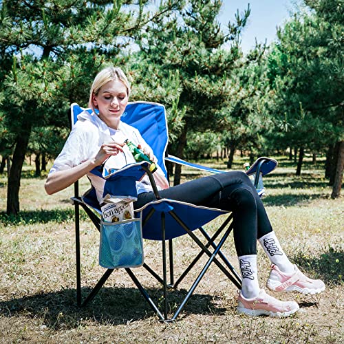 KingCamp Extra-Large Camping Chairs for Adults with Carry Bag, Heavy-Duty Outdoor Chairs with Cup Holder and Storage Pocket, Supports 360LBS for Camping, Travel, and Picnics - Image 2