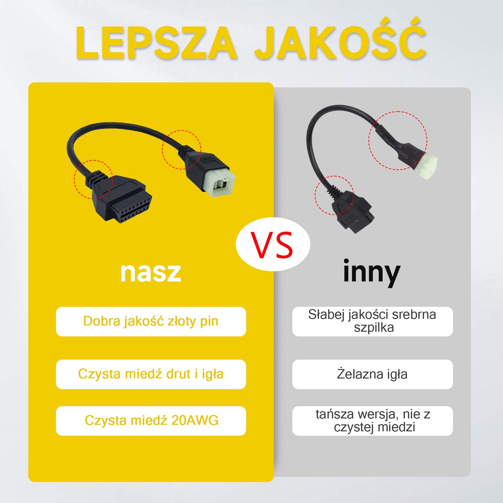 OBD Adapter Pasujący do Motocykla Kawasaki 6-pin do 16-pin Obdii Kabla Narzędzia Diagnostycznego, 6-pinowy Złącze Pasujące do Z900RS/Z800/Z900/Z1000/ZX10R/ZX14R/H2 Motocykl