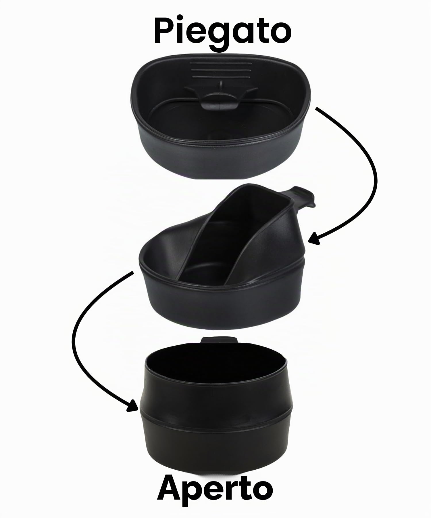 Wildo Relags - Tazza pieghevole in plastica, 200 ml