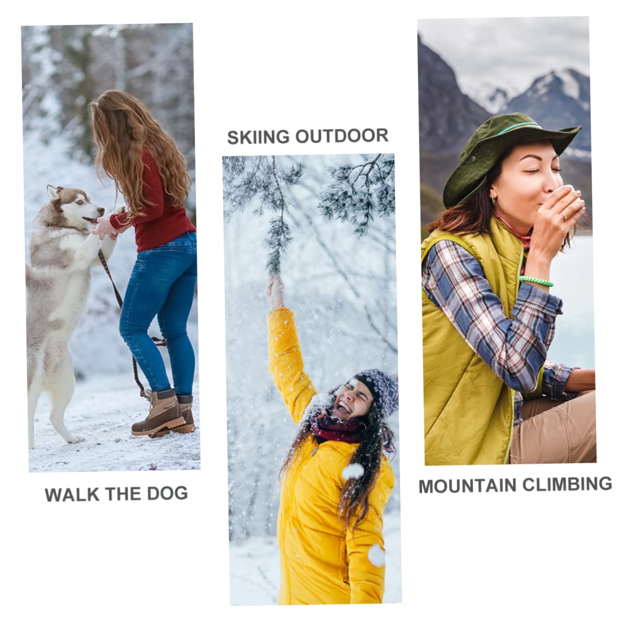 COLLBATH Knitted Gloves for Women Winter Warm Half-finger Gloves Stylish Design Material for Cold Weather