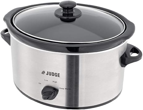 Judge Large Electrical Slow Cooker 3.5L 180W with Removable Ceramic Pot, Makes Up to 4 Portions,