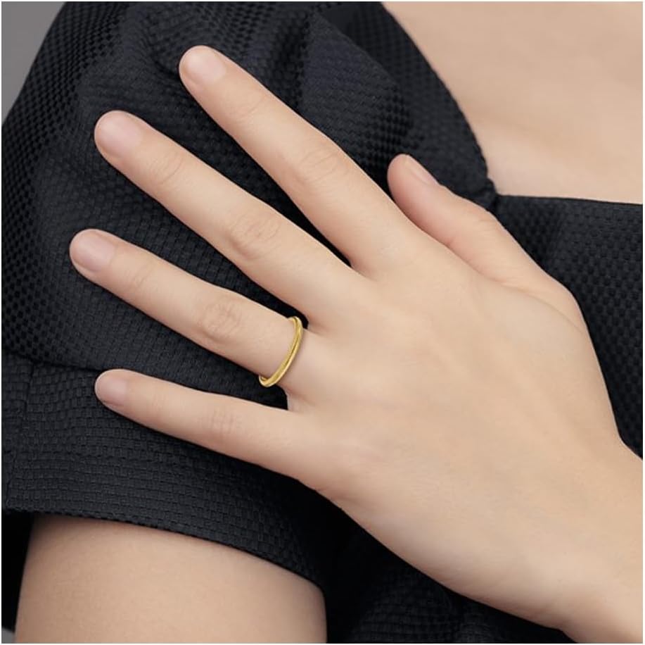 14K Yellow Gold Mesh Stretch Ring - Image 4