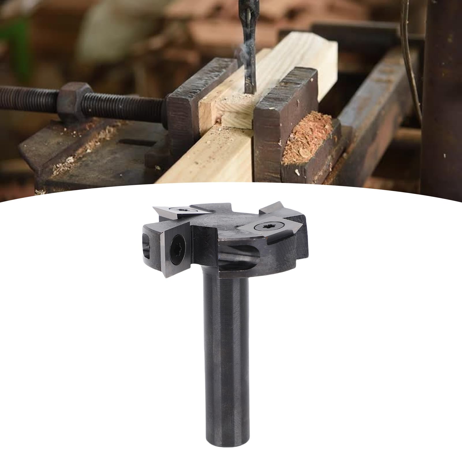 Alomejor Fresa per Appiattimento Lastra da 15/32 Pollici, Versatile Carburo Cementato per il Taglio Senza Sforzo di Scanalature nel Legno