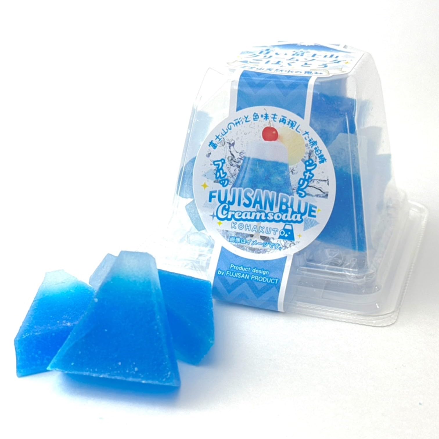 Amazon | 青い富士山 クリームソーダ 琥珀糖 和菓子 富士山天然水入