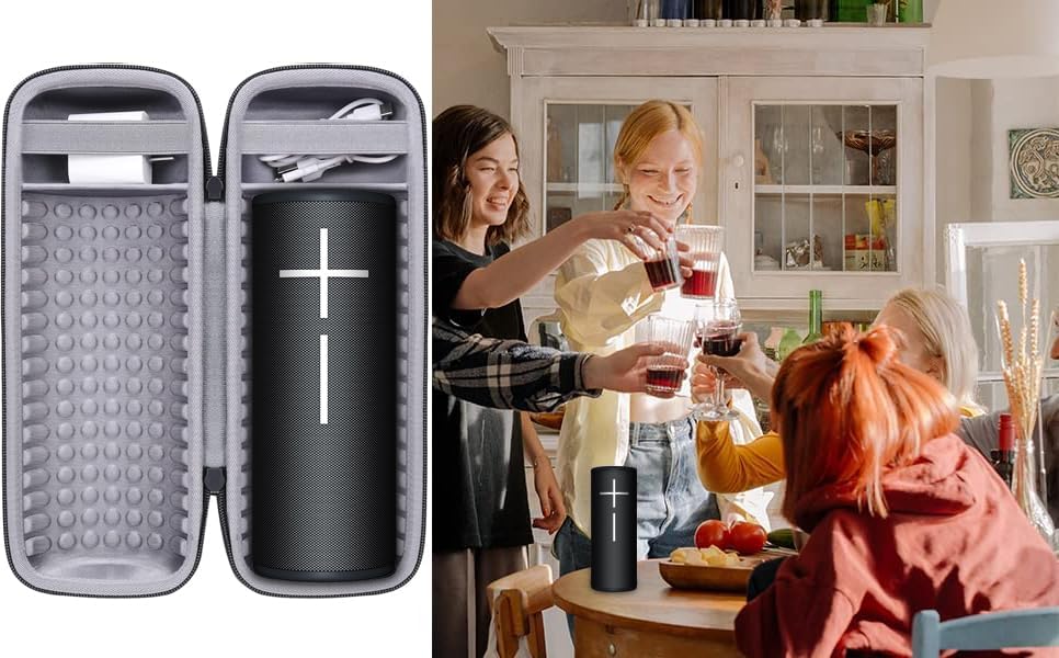 co2CREA Hard Travel Case Replacement for Ultimate Ears UE MEGABOOM 4 MEGABOOM 3 Portable Bluetooth Wireless Speaker (Black case for Speaker) - Image 8