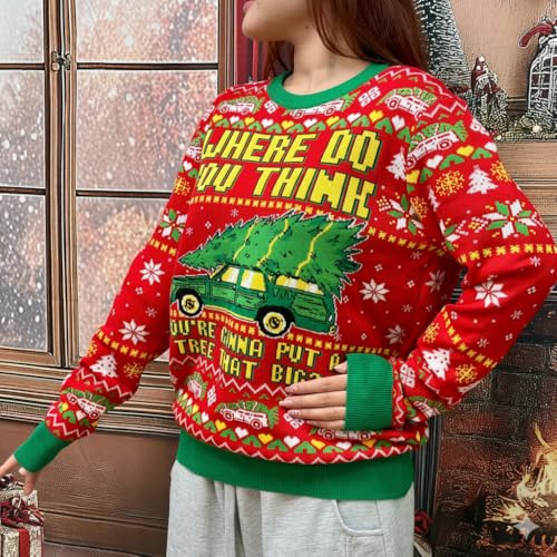 Ugly Christmas Sweater 2025 – Knitted Sweater – Xmas Ugly Sweatshirt – Gifts For Christmas 5 Ugly Christmas Sweater 2025