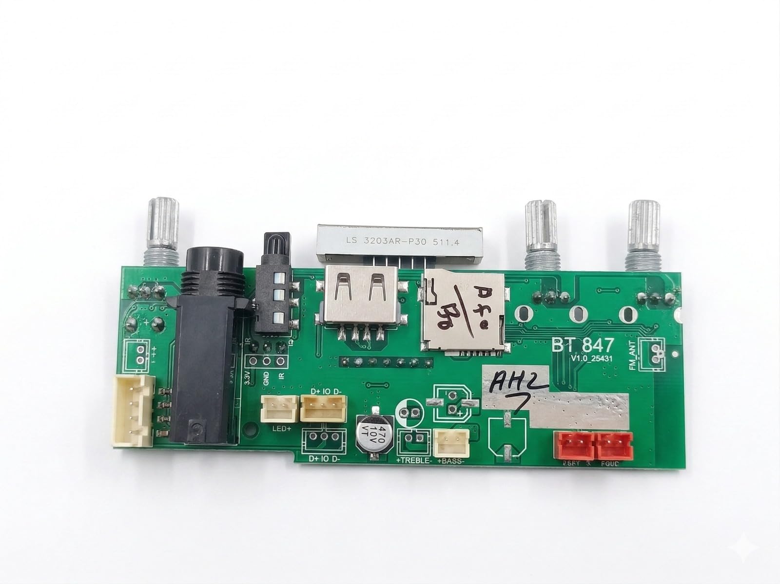 Bluetooth Audio Decoder Board with FM Radio, USB & AUX | MP3 Player Module with LED Display | DIY Speaker & Car Audio Control Panel (BT-847)-image-35