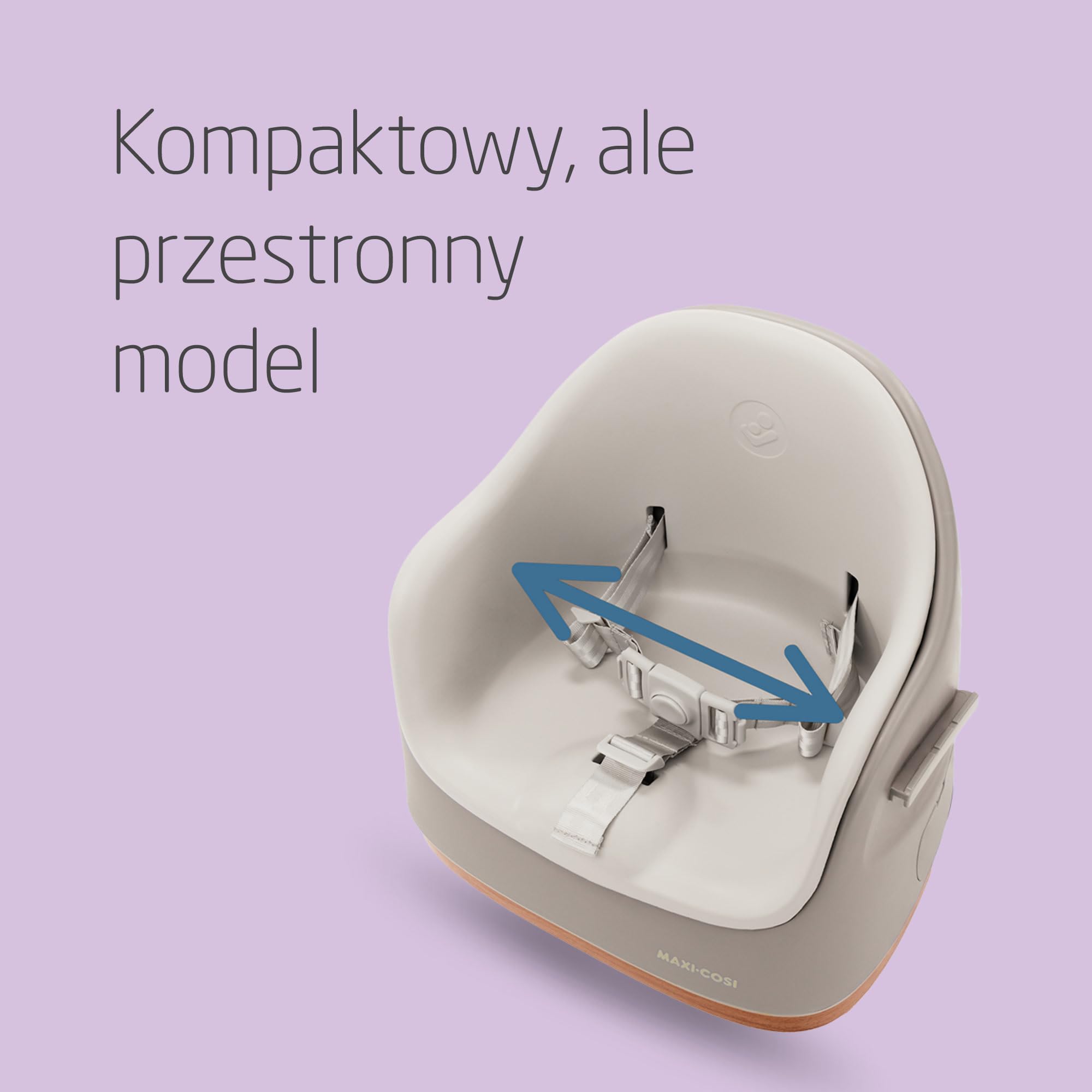 Maxi-Cosi Jay Fotelik Podwyższający i Krzesełko do Karmienia dla Niemowląt 2 w 1, 6 Mies. - 3 Lata, 9-15 kg, Fotelik Podwyższający, Regulowana Tacka, Łatwe Czyszczenie, Kompaktowy, Elegance Beige