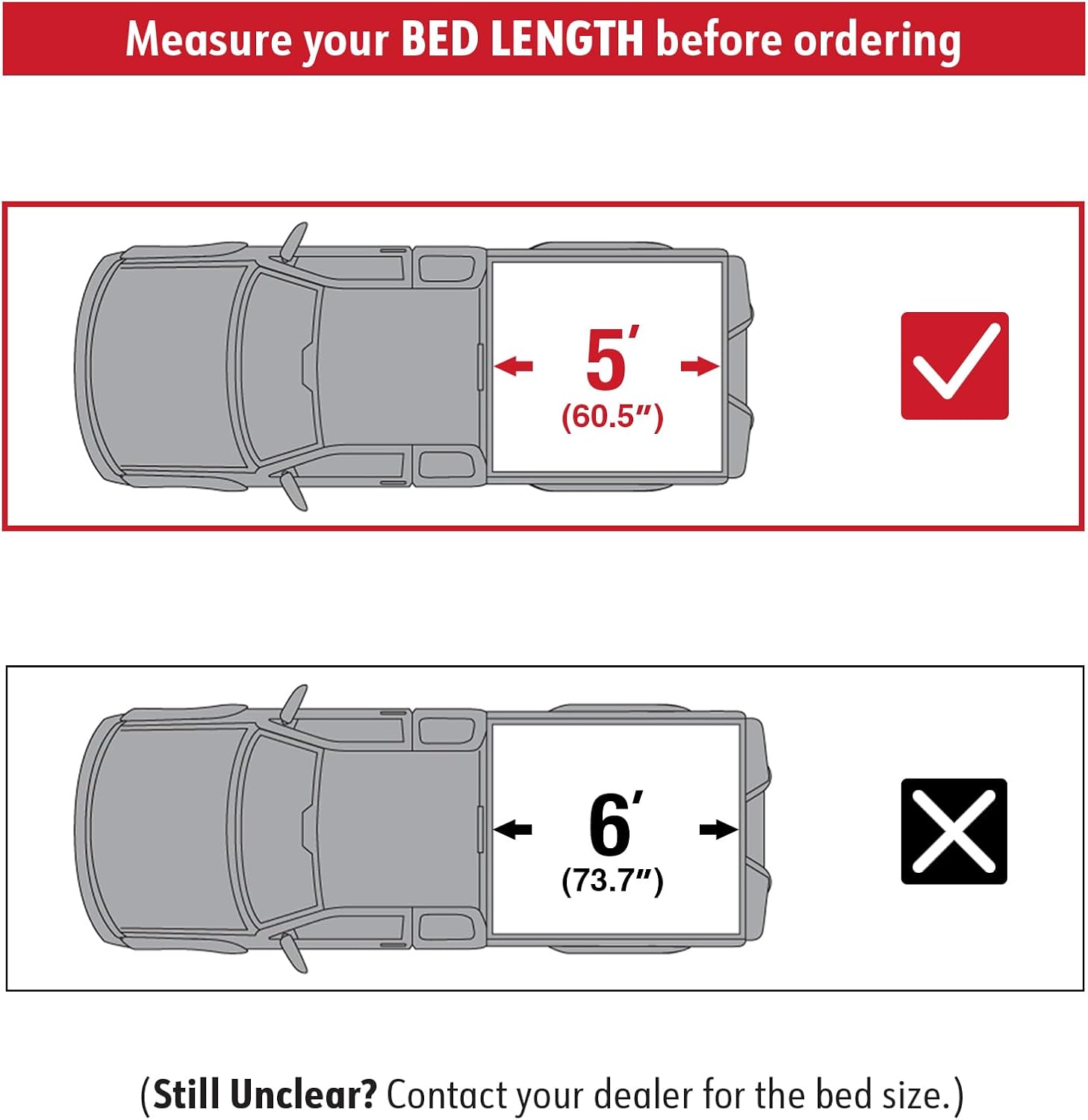 MaxMate Soft Roll-up Truck Bed Tonneau Cover Compatible with 2016-2023 Toyota Tacoma | 5' (60") Bed | TCT169044