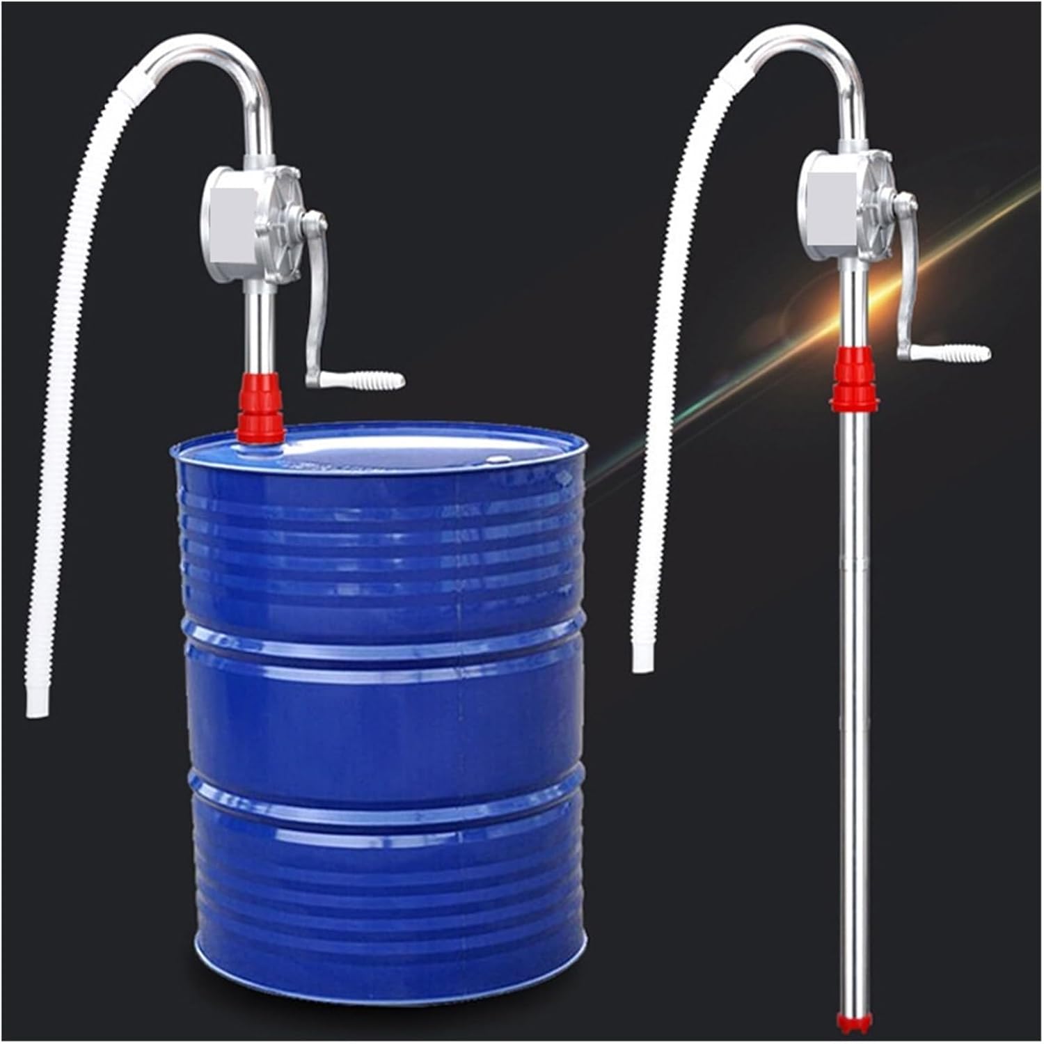 Drum Pump, Hand-cranked Oil Pump Filler Hand-pressure Drum Refueling,Barrel Pump(20mm)