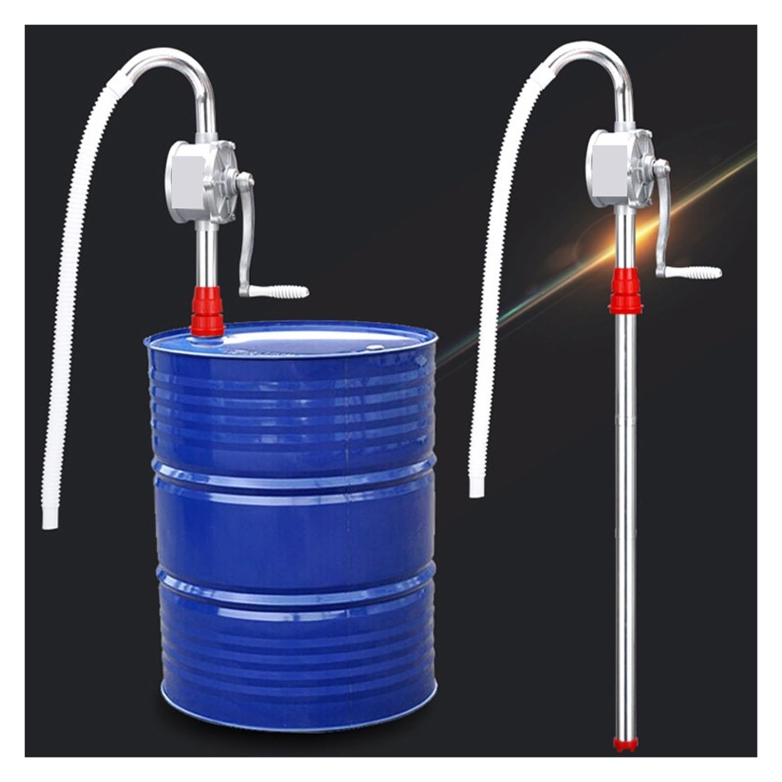 Pompa a tamburo, pompa dell'olio a manovella riempitrice a pressione manuale per rifornimento di carburante, pompa a barile (20 mm)