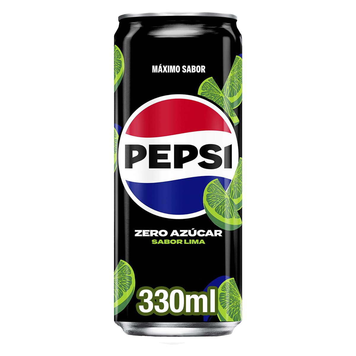 Pepsi Zero Lime, Zero Sugar, 330 ml – Packung mit 24 Dosen
