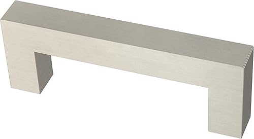 Franklin Brass Simple Modern P46644K-SS-B2 - Manija cuadrada para gabinete, acero inoxidable, mango de cajón de 3 pulgadas (2.992 in), paquete de 30