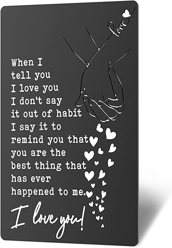 Regalos para mi amor, tarjeta de aniversario, tarjeta de billetera, regalos de amor para él, novio, esposo, regalos de esposa, idea de regalo de