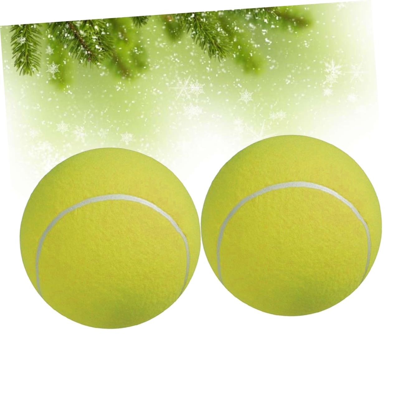 Mikikit 2pezzi Palla da Tennis Gigante da Pallina Gonfiabile in Gomma per Giocare all Aperto Giocattolo per Animali Domestici con Ago Gas Incluso