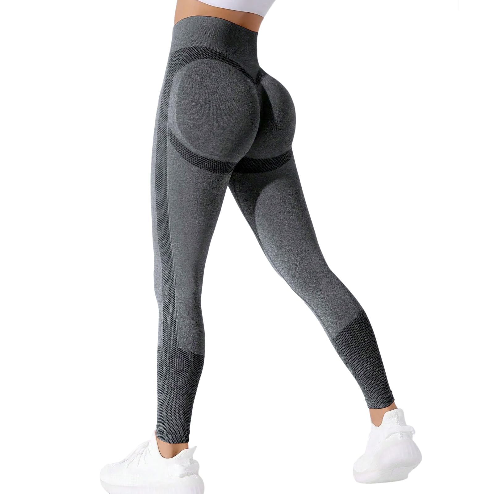 Legginsy sportowe damskie z wysokim stanem, z scrunch Butt Legginsy na siłownię Push Up Joga Kontrola brzucha Matowe elastyczne legginsy antycellulitowe