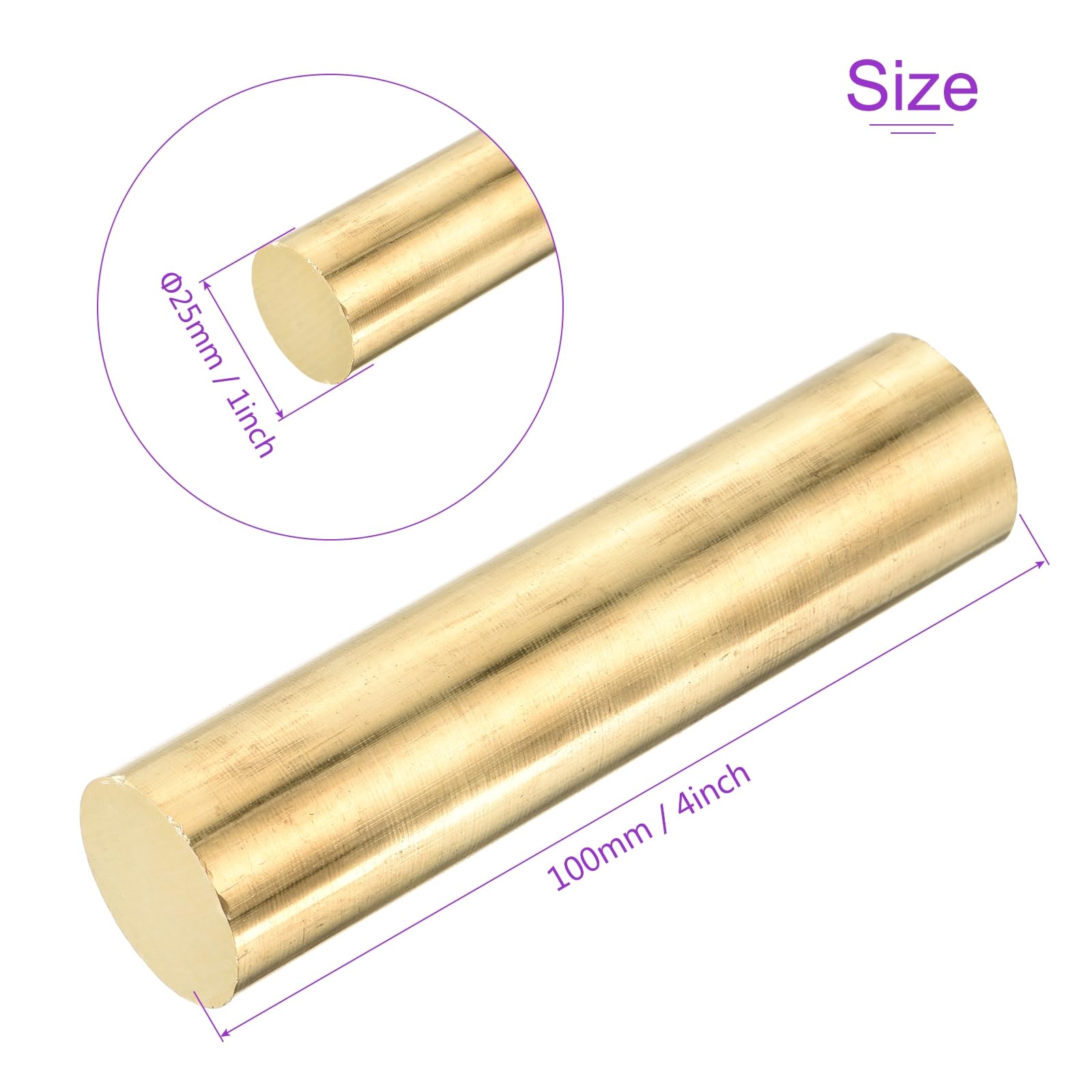 Messingstab 2mm x 300mm, LAVMHAB Messing Massiver Runde Stab für DIY Bastel (4 Stück