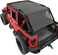 Vista 19 de Shadeidea JK Parasol Superior Compatible con Jeep Wrangler JKU Cobertura de Techo de Malla Suave (2007-2018) - Bloqueador UV de Ruido del Viento