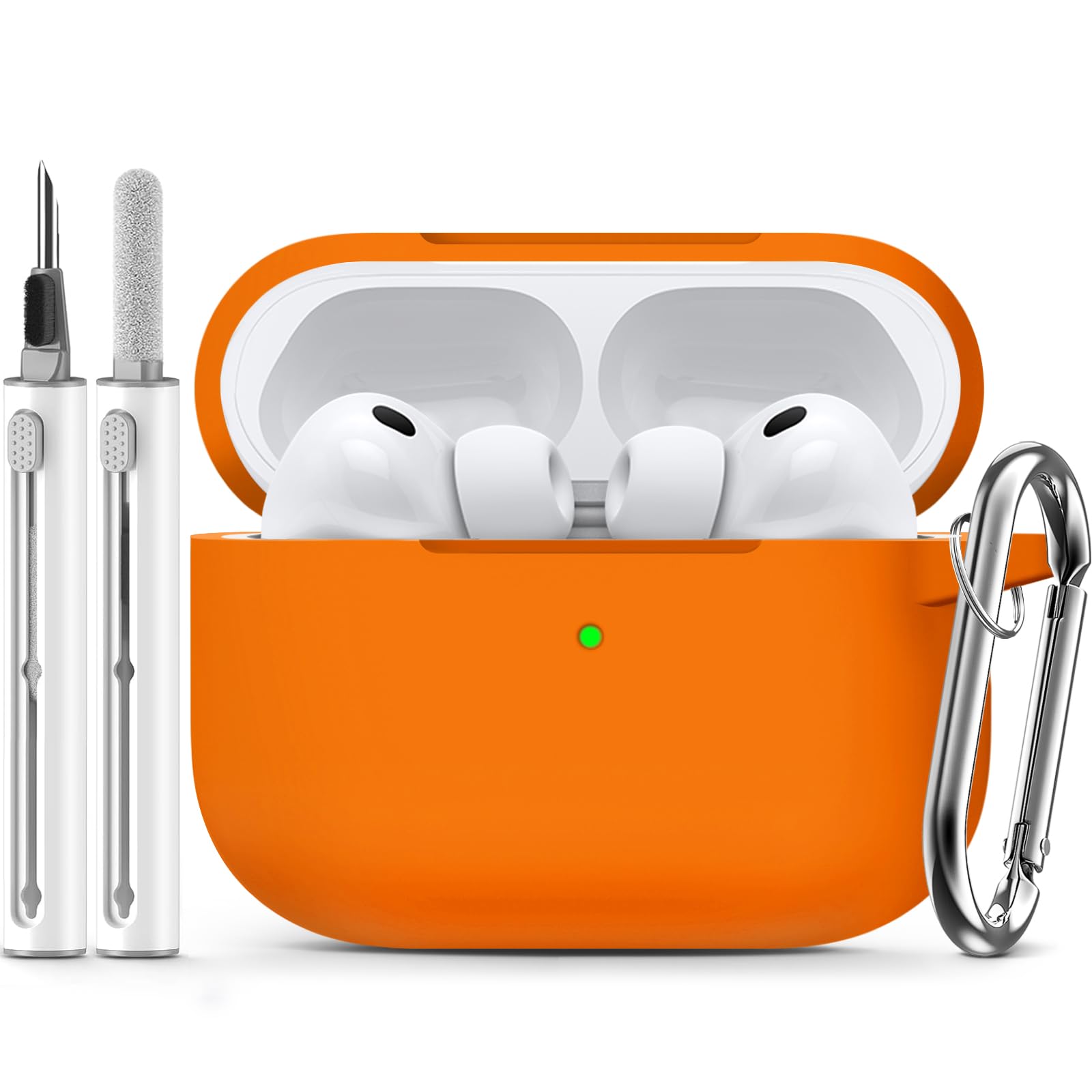 Inesore Compatible with AirPods Pro 3 Case with Cleaning Kit, Silicone Protective Case Cover for Apple Air Pods Pro 3rd (2025), Unisex Design - Black — view 39